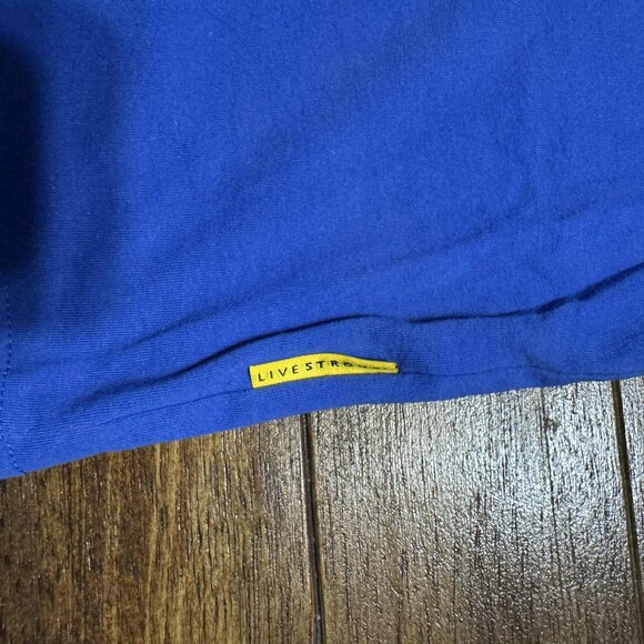 Vintage NIKE Dri-fit HOPE Livestrong Men’s XL T-shirt Blue Yellow *RARE - Picture 7 of 13